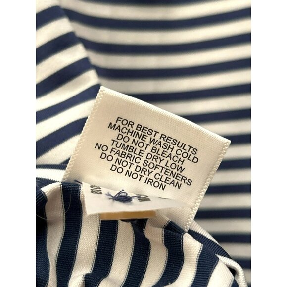 Peter Millar Navy Blue White Congressional Performance Polo Shirt XXL Striped - Picture 7 of 7